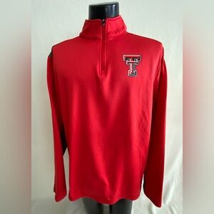 Texas Tech Red Raiders 1/4 Zip Pullover Men’s XL Fanatics Red Fleece Long Sleeve
